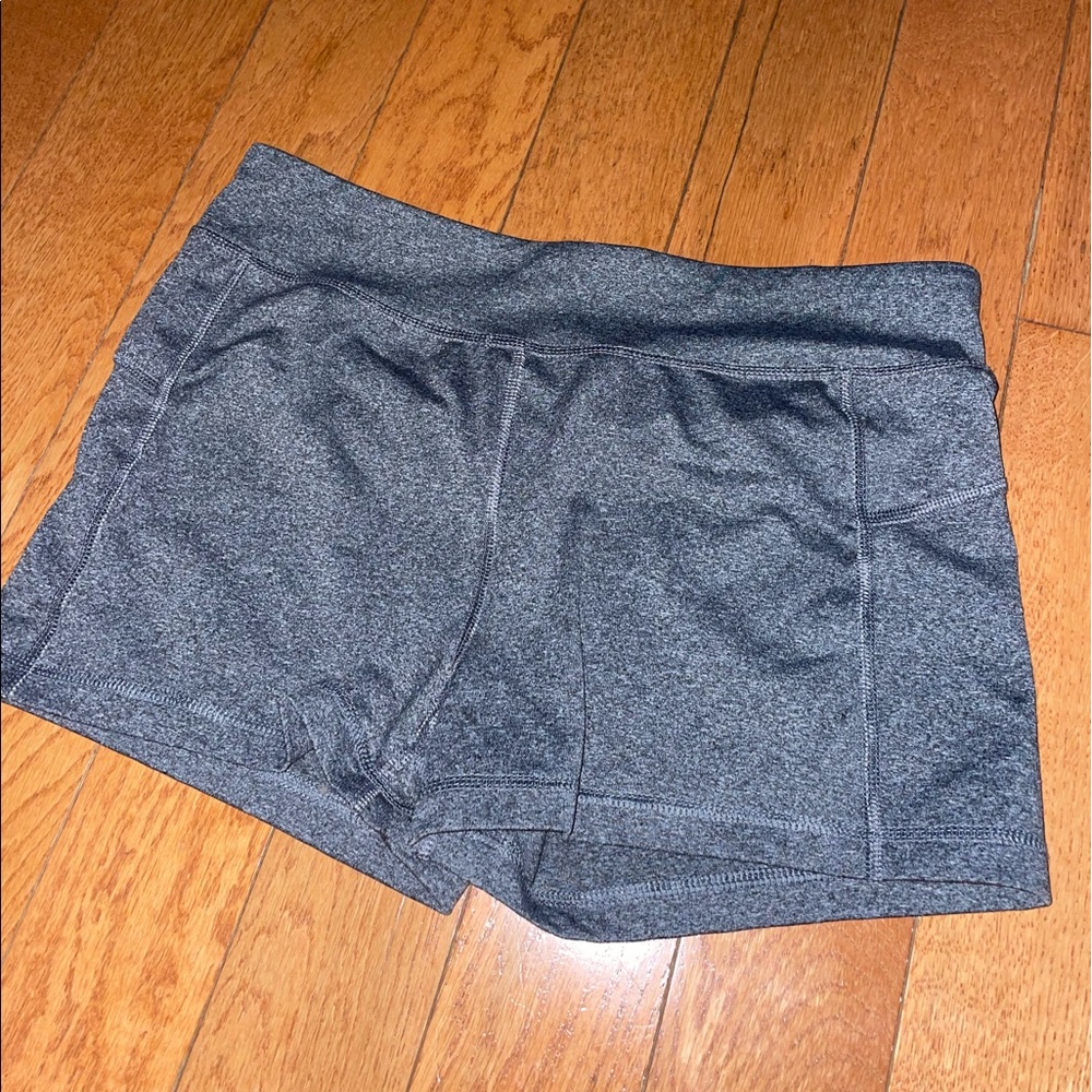 Gray yoga shorts